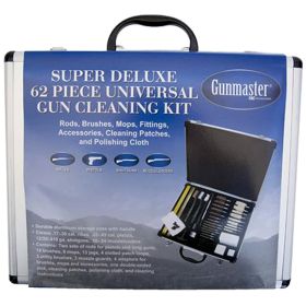 Gunmaster Super Deluxe Universal Gun Cleaning Kit Aluminum Case 62 pc.