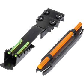 HIVIZ Narrow Magnetic Shotgun Front/Rear Sight Shotgun Rib 1/4 to 7/16 Green Orange Litepipes