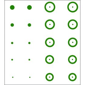 Gunstar Chubbie Target Reticle Set Green