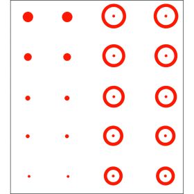 Gunstar Chubbie Target Reticle Set Orange