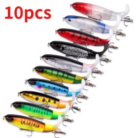 10pcs 1set 13g 10cm Premium Fishing Lure Kit Bass Trout Baits With Propeller Tail Durable Hooks Realistic Action For Freshwater