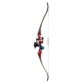 Fin Finder Bank Runner Bowfishing Recurve Package with Winch Pro Bowfishing Reel Red 35 lbs. RH