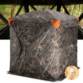 VEVOR Hunting Blind, 270Â° See Through Ground Blind, 2-3 Person Pop Up Deer Blind for Hunting with Carrying Bag, Portable Resilient Hunting Tent