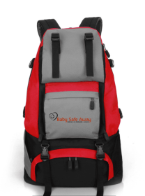 Men Outdoor 40L Hiking Backpack Sports Bag (Option: Red with Logo)