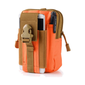 Tactical MOLLE Military Pouch Waist Bag for Hiking and Outdoor Activities (Color: Orange)