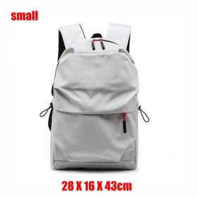 Nylon backpack (Option: Light Grey-S)