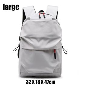 Nylon backpack (Option: Light Grey-L)