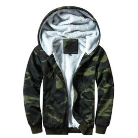 Men Fleece Hoodies Velvet Thick Hooded Sweatshirts Camouflage Warm Jacket Plus Size (Color: 2, size: 2XL)