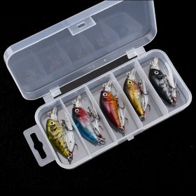 5pcs Fishing Lures With Leather; Artificial Hard Crankbait With 3D Eyes For Freshwater And Saltwater (Quantity: 5pcs With Box)