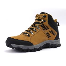 Waterproof Hiking Boots Men Autumn Winter Non-slip Lightweight Breathable Hiking Shoe Outdoor Trekking Hiking Shoes Hunting Shoe (Color: B2027-Y, size: 42)