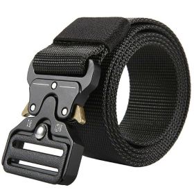 Hunting & Camping Heavy Duty Security Utility Nylon Belt (Color: Black, Type: Belt)