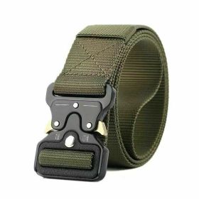 Hunting & Camping Heavy Duty Security Utility Nylon Belt (Color: Green, Type: Belt)