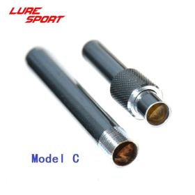 LureSport 5 sets Brass Ferrules Chrome Plated Rod connecting tube Fishing Rod Building Component Repair Pole DIY Accessory (length: size 6, Color: Model C)