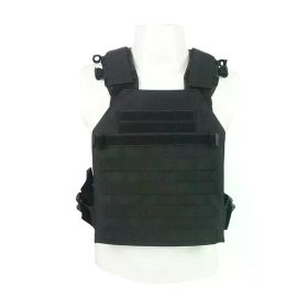 Military Tactical Vest Airsoft Hunting Vests Molle Plate Carrier Vest Outdoor Training Vest Military Equipment (Color: Black)