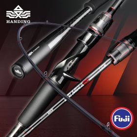 HANDING Magic Shadow Long Cast Lure Fishing Rod Full Carbon Monocoque Handle Fishing Rod MF Action 2.59M Fishing Rod Spinning (length: Casting-2.28m M)