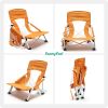 Low Folding Camping Chair, Portable Beach Chairs, Mesh Back Lounger For Outdoor Lawn Beach Camp Picnic