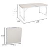 US Stock Home Use Aluminum Alloy Portable Folding Table White Outdoor Picnic Camping Dining Party Indoor RT