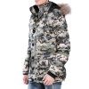 Men's Removable Hood Camouflage Padded Coat Jacket