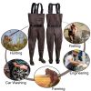 Sunocity Chest Fishing Waders for Men Women with Boots Waterproof, Nylon Chest Wader with PVC Boots & Hanger