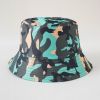 Double-sided fisherman hat new summer sun hat women's casual fashion trendy foldable camouflage pot hat