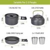 Outdoor Hiking Picnic Camping Cookware Set Picnic Stove Aluminum Pot Pans Kit