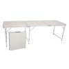 US Stock Home Use Aluminum Alloy Portable Folding Table White Outdoor Picnic Camping Dining Party Indoor RT