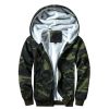 Men Fleece Hoodies Velvet Thick Hooded Sweatshirts Camouflage Warm Jacket Plus Size