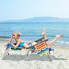 2 Pieces Folding Backpack Beach Chair with Pillow