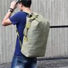 Men's Canvas Backpack Rucksack Hiking Travel Duffle Bag Military Handbag Satchel